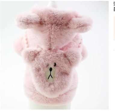 HKM-0447037 Plush Embroidered Two-Legged Sweater for Dogs - Double-Sided Arctic Velvet, Available in Various Colors