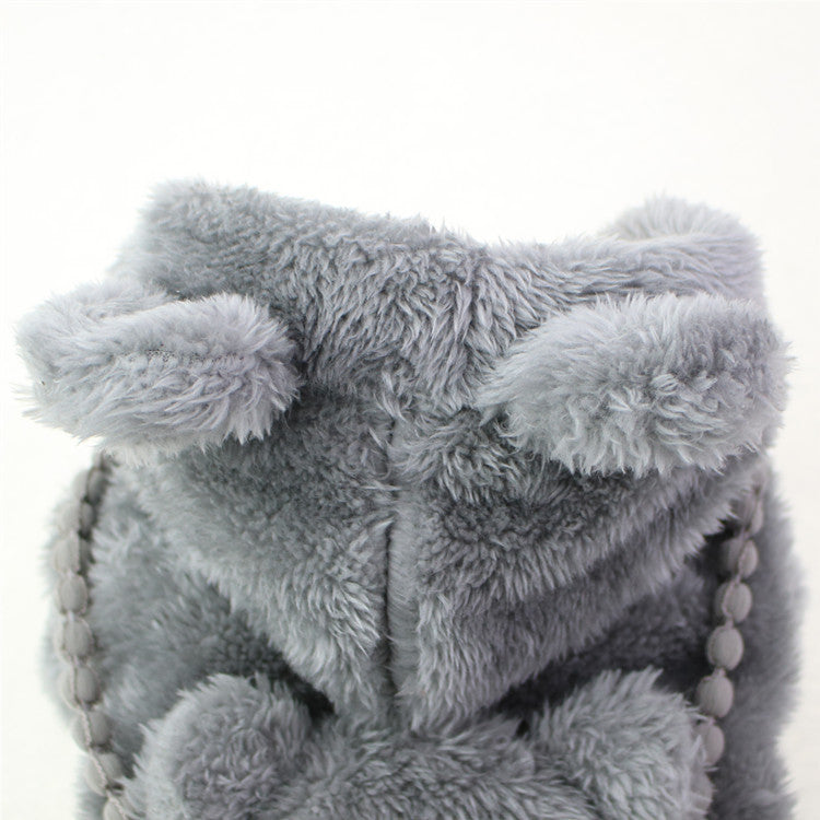 HKM-0447037 Plush Embroidered Two-Legged Sweater for Dogs - Double-Sided Arctic Velvet, Available in Various Colors