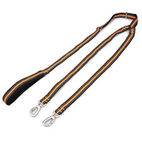 HKM-0448061 Adjustable Reflective Nylon Pet Double-Headed Leash for Two Dogs - Orange, Blue, Green