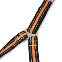 HKM-0448061 Adjustable Reflective Nylon Pet Double-Headed Leash for Two Dogs - Orange, Blue, Green