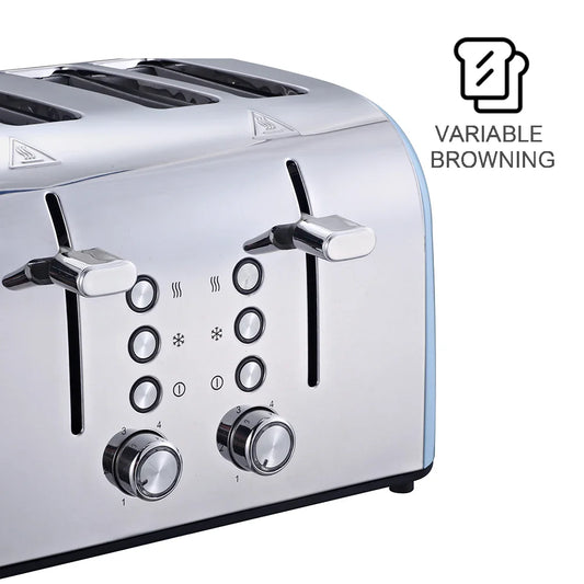 HKM-044819 Stainless Steel Electric Toaster for 4 Slices - Versatile Bread Toasting Solution