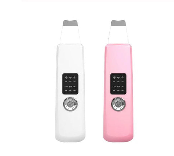 HKM-044819 Ultrasound Skin Beauty Device - Shovel Skin Machine in White and Pink, Dual Language Support