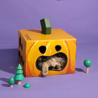 HKM-0448445 Halloween Pumpkin House Cat Scratcher - Corrugated Paper Cat Toy