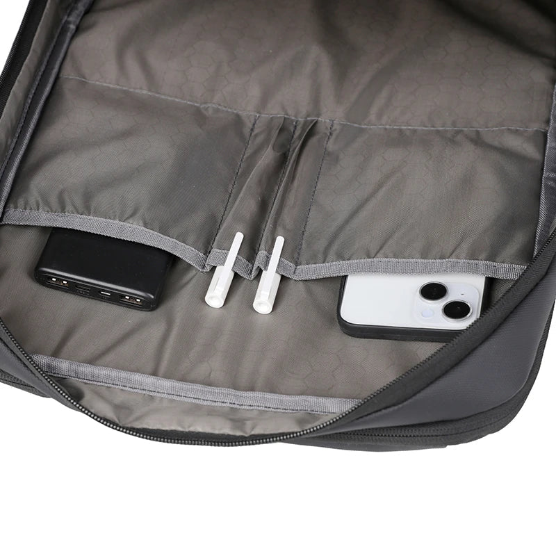 HKM-045139 Custom Logo USB Charging Business Laptop Backpack for Unisex Users