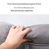 HKM-0452285 Removable and Washable Cat Sofa Nest in Gray - Linen Fabric Pet Bed for Cats Under 25kg