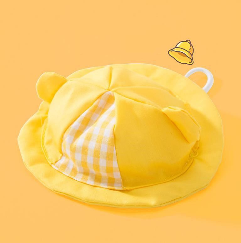 HKM-0453053 Cute All-Match Dog Hat for Small and Medium Breeds - Yellow and Blue, Polyester, 13.5cm Diameter
