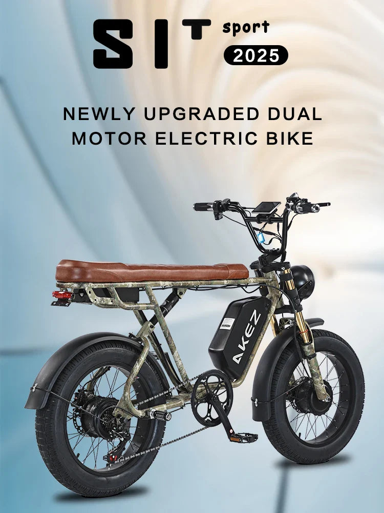 HKM-045395 Long Range 20-Inch Electric Bike with 48V 750W Motor and Dual Suspension