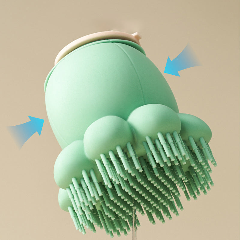 HKM-0455869 Silicone Pet Bath Brush with Body Wash for Dogs and Cats - Massage Comb Tool