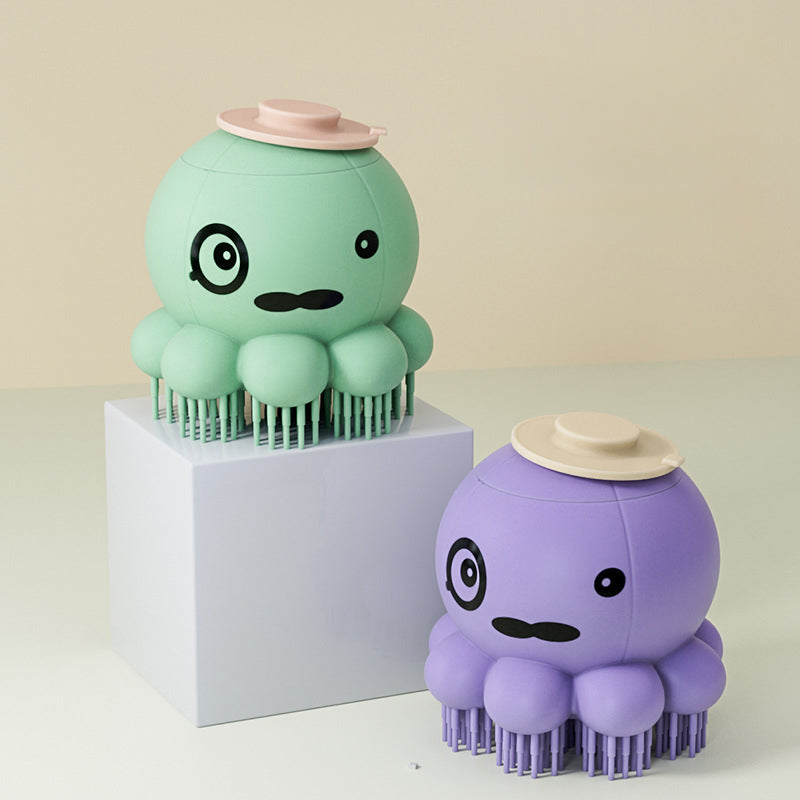 HKM-0455869 Silicone Pet Bath Brush with Body Wash for Dogs and Cats - Massage Comb Tool