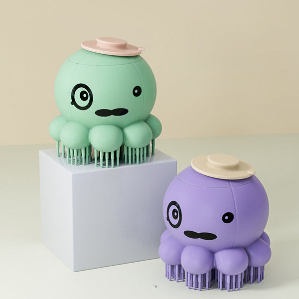 HKM-0455869 Silicone Pet Bath Brush with Body Wash for Dogs and Cats - Massage Comb Tool