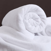 HKM-045651 Thick Cotton Bath Towel for Adults - Water-Absorbing, White, Soft and Durable