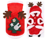 HKM-0458429 Hooded Cotton Padded Sweater for Dogs - Christmas Green Color