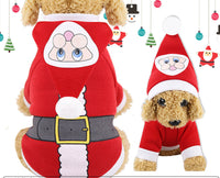 HKM-0458429 Hooded Cotton Padded Sweater for Dogs - Christmas Green Color