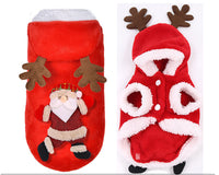 HKM-0458429 Hooded Cotton Padded Sweater for Dogs - Christmas Green Color