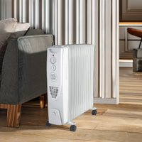 HKM-045843 1500W Oil Filled Radiator Heater with Adjustable Thermostat for Home Use