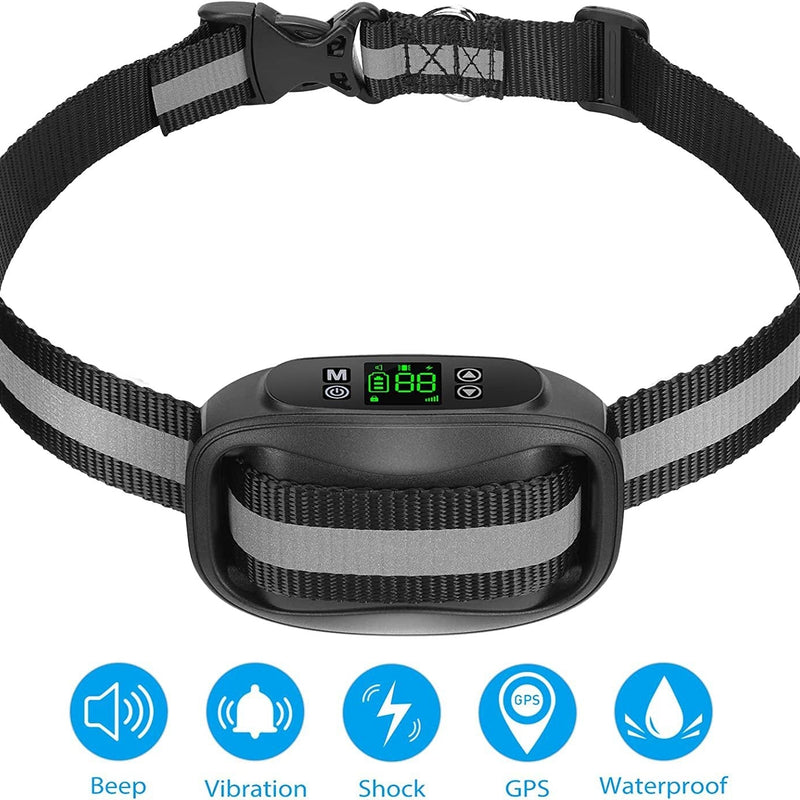 HKM-0458813 Wireless Bark Stopper with GPS Tracking and Adjustable Nylon Strap