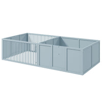 HKM-0459453 Spacious Dog Egg Crate with Removable Doors for Mothers and Newborn Puppies, Indoor Playpen, 81" x 39" x 20", Grey