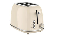HKM-045971 Stainless Steel Retro 2-Slice Toaster with Defrost and Reheat Functions