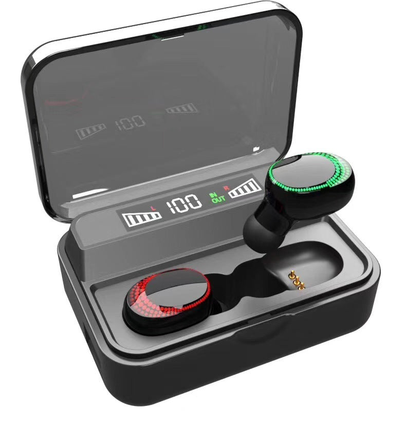 HKM-045971 TWS Binaural Bluetooth Headset with Digital Power Display - Bluetooth 5.0, 10M Range, 5H Talk Time