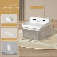 HKM-0459837 4L Smart Pet Water Dispenser with Triple Filter System for Cats and Dogs, Available in Tea Apricot and Gray White