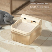 HKM-0459837 4L Smart Pet Water Dispenser with Triple Filter System for Cats and Dogs, Available in Tea Apricot and Gray White