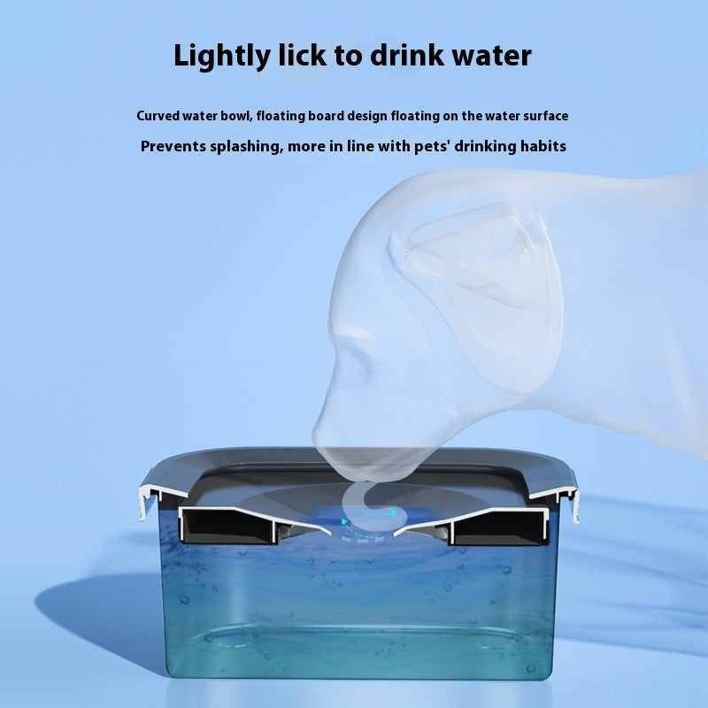 HKM-0459965 Stainless Steel Floating Pet Water Bowl with Filter - Anti-Tumble Design