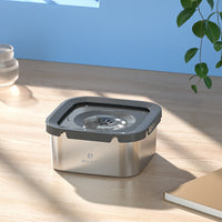 HKM-0459965 Stainless Steel Floating Pet Water Bowl with Filter - Anti-Tumble Design