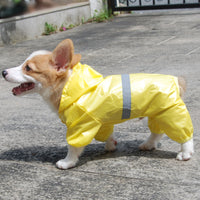 HKM-0460349 Reflective Waterproof Double Layer Pet Raincoat for Dogs - Sizes XS to 2XL