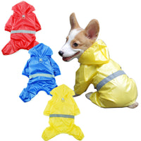 HKM-0460349 Reflective Waterproof Double Layer Pet Raincoat for Dogs - Sizes XS to 2XL