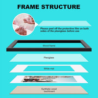 HKM-046099 Black Picture Poster Wood Photo Frame Available in Multiple Sizes 4x6 to 24x36