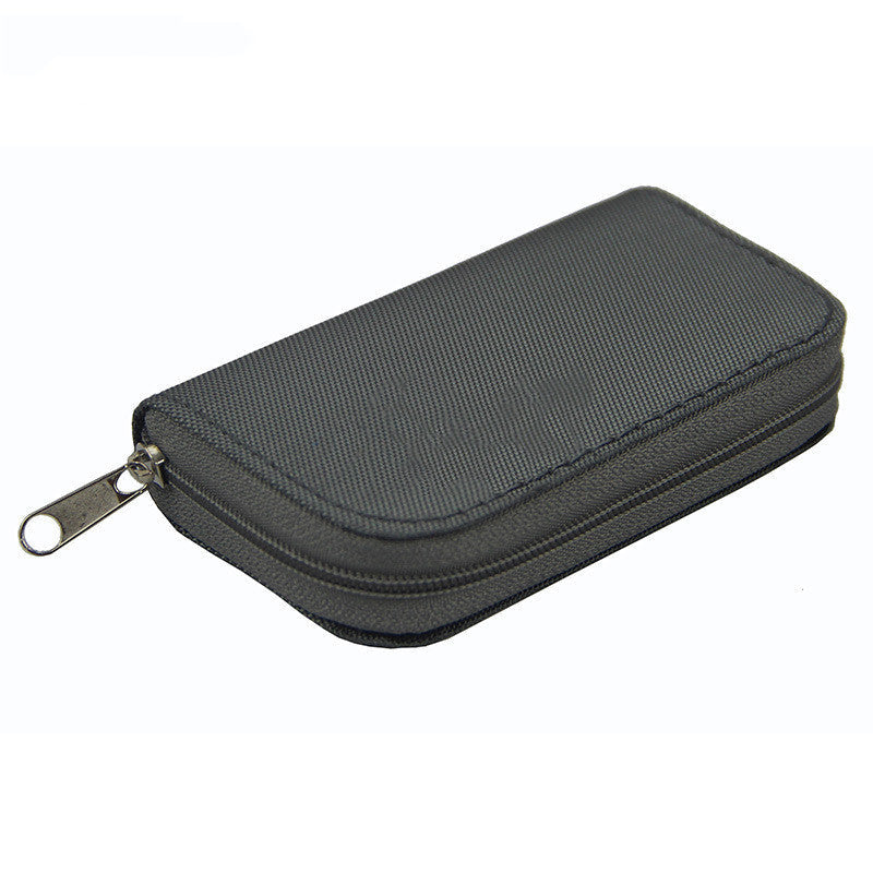 HKM-046099 Compact CF Card Storage Bag with Zipper Closure and Card Slot Organization