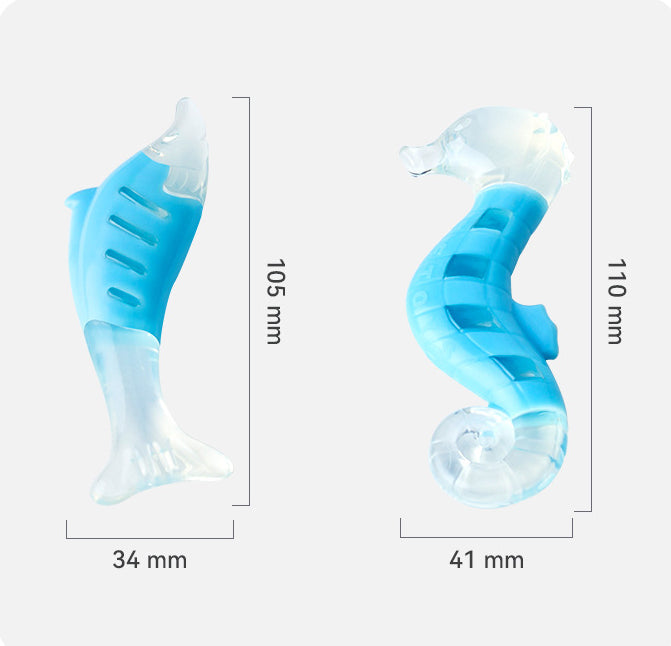 HKM-0461245 Seahorse & Tuna PU Nylon Chew Toys for Puppies - Fun Combination Set