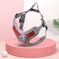 HKM-0463037 Soft Dog Harness and Leash Set for Small to Medium Dogs - Adjustable Chest Vest in Multiple Colors