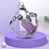 HKM-0463037 Soft Dog Harness and Leash Set for Small to Medium Dogs - Adjustable Chest Vest in Multiple Colors