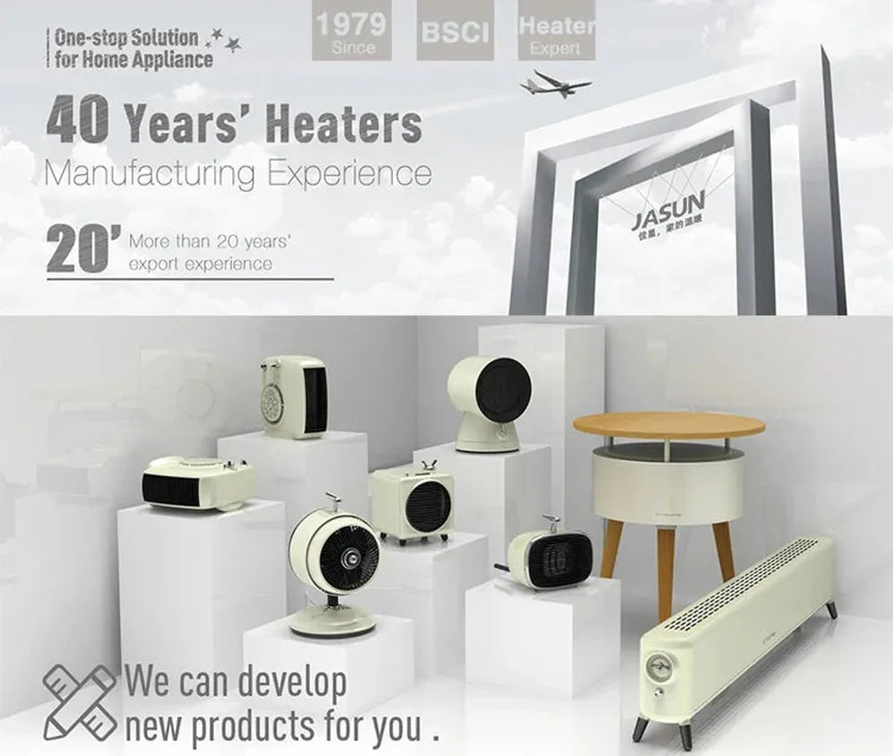 HKM-046419 1200W Electric Halogen Heater with 3 Adjustable Heating Levels and Remote Control