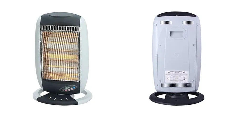 HKM-046419 1200W Electric Halogen Heater with 3 Adjustable Heating Levels and Remote Control