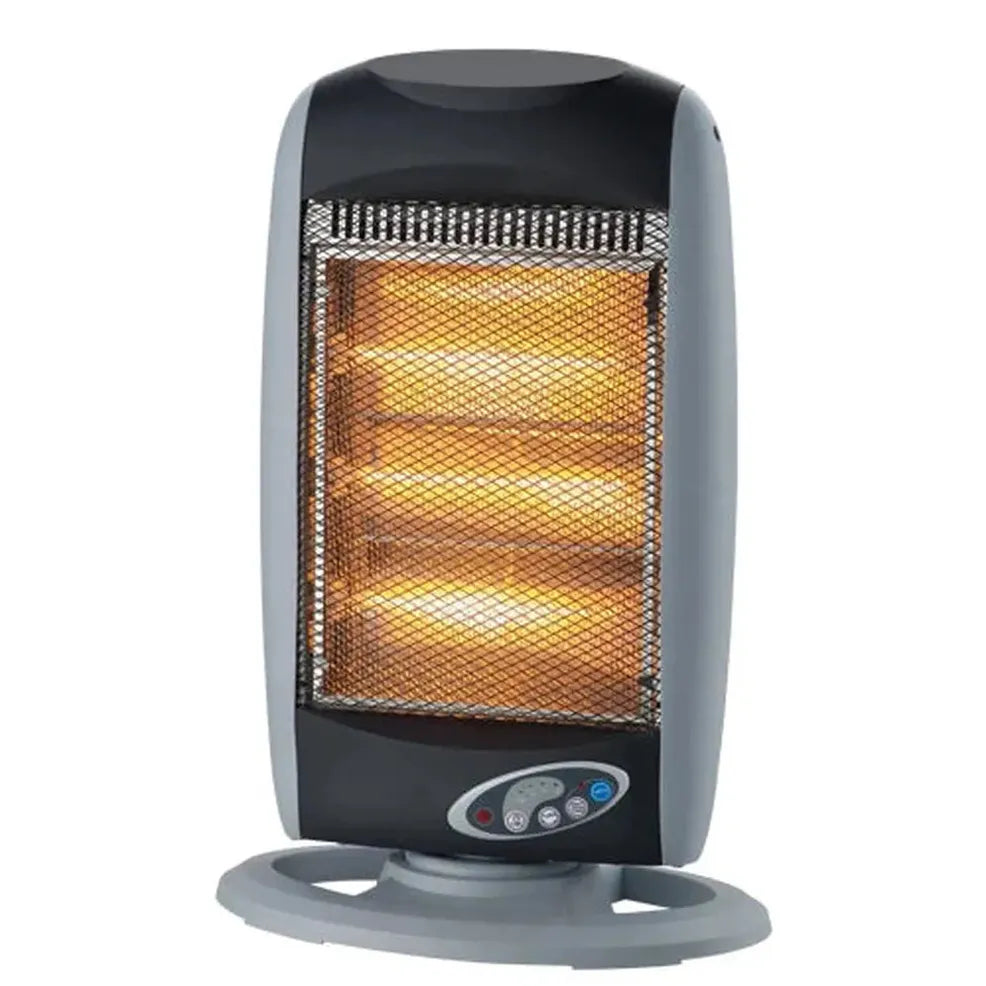 HKM-046419 1200W Electric Halogen Heater with 3 Adjustable Heating Levels and Remote Control