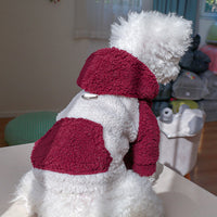 HKM-0464317 Light Brown, Gray, Purple, Pink Lamb Fleece Traction Sweater for Puppies - Casual Autumn Thermal Clothing