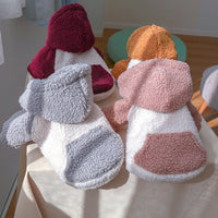 HKM-0464317 Light Brown, Gray, Purple, Pink Lamb Fleece Traction Sweater for Puppies - Casual Autumn Thermal Clothing