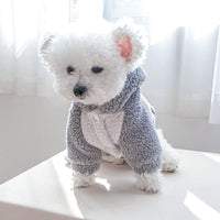 HKM-0464317 Light Brown, Gray, Purple, Pink Lamb Fleece Traction Sweater for Puppies - Casual Autumn Thermal Clothing