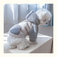 HKM-0464317 Light Brown, Gray, Purple, Pink Lamb Fleece Traction Sweater for Puppies - Casual Autumn Thermal Clothing