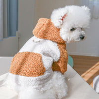 HKM-0464317 Light Brown, Gray, Purple, Pink Lamb Fleece Traction Sweater for Puppies - Casual Autumn Thermal Clothing