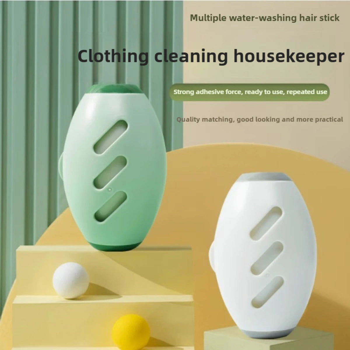 HKM-0465597 Portable Washable Lint Roller for Pet Hair - Eco-Friendly Sticky Roller for Clothes and Upholstery