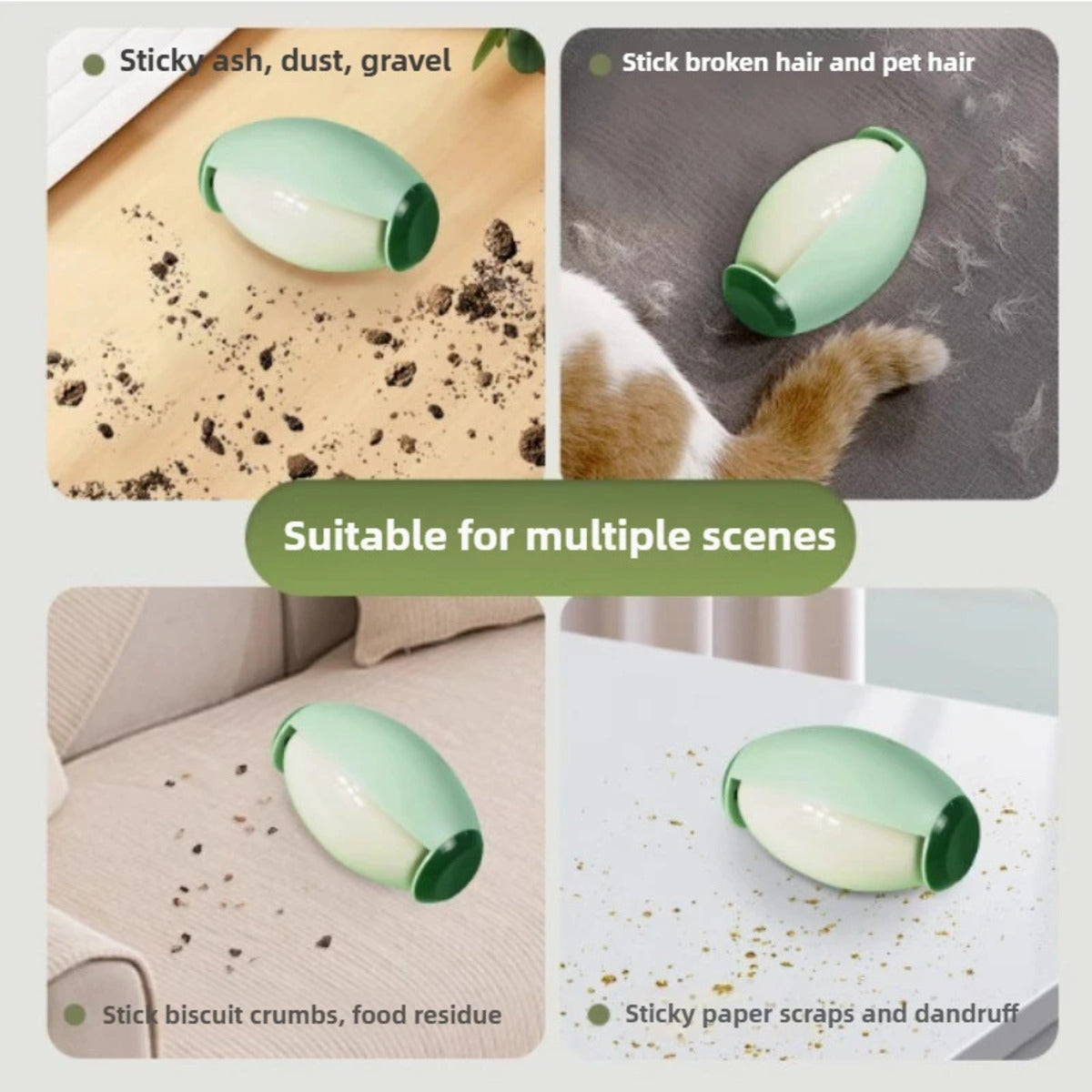 HKM-0465597 Portable Washable Lint Roller for Pet Hair - Eco-Friendly Sticky Roller for Clothes and Upholstery