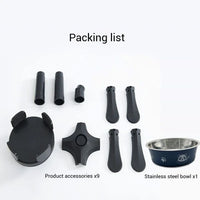 HKM-0465725 Adjustable Elevated Dog Bowl Stand with Anti-Slip Design for Medium and Large Pets