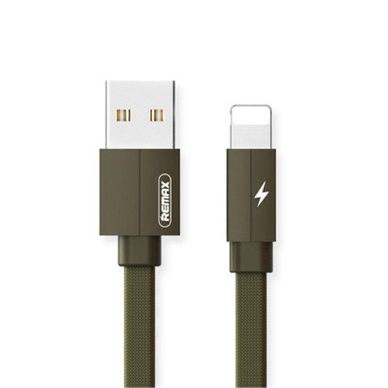 HKM-046611 Durable Fabric Braided 8PIN Data Cable - 1m & 2m Lengths in Multiple Colors