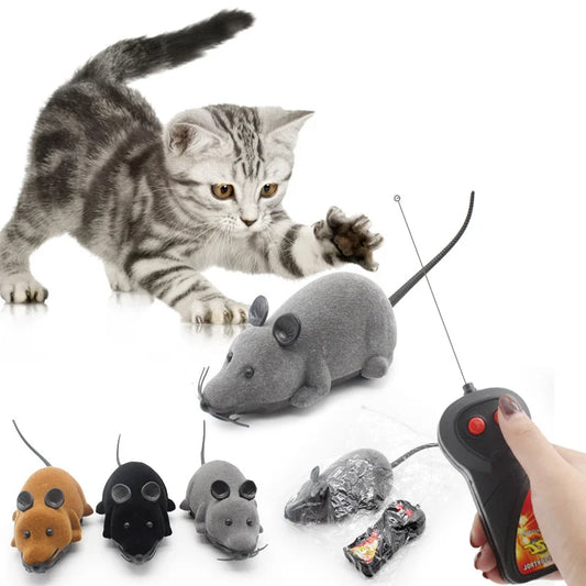 HKM-046739 Remote Control Electric Mouse Toy for Cats - Interactive Chasing Kitten Playtime