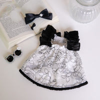 HKM-0467901 Chiffon Pet Skirt in Black ¨C Sizes XXS to 3XL