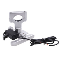 HKM-046931 Adjustable 360-Degree Rotatable Mobile Phone Holder for Motorcycles and ATVs - Aluminum Alloy Design