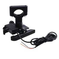 HKM-046931 Adjustable 360-Degree Rotatable Mobile Phone Holder for Motorcycles and ATVs - Aluminum Alloy Design